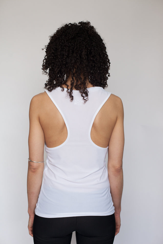 King of the Road Women's Deep V White Tank tops kor-nyc