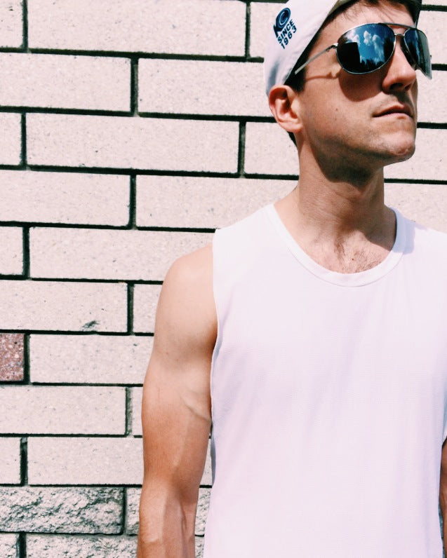 King of the Road Unisex White Muscle Tank Top tops kor-nyc
